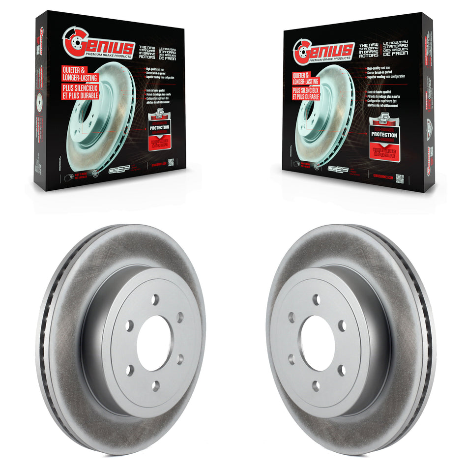 Front Coated Disc Brake Rotors Pair For 2003-2004 Dodge Dakota KG-100125