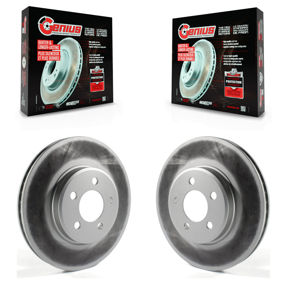Front Coated Disc Brake Rotors Pair For Dodge Charger Chrysler 300 Challenger Magnum KG-100127