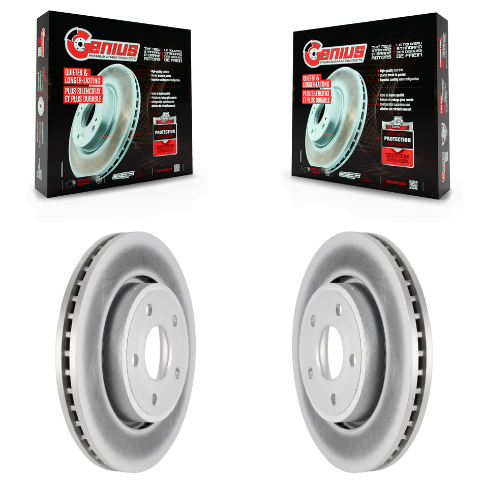 Front Coated Disc Brake Rotors Pair For Jeep Grand Cherokee Commander KG-100130