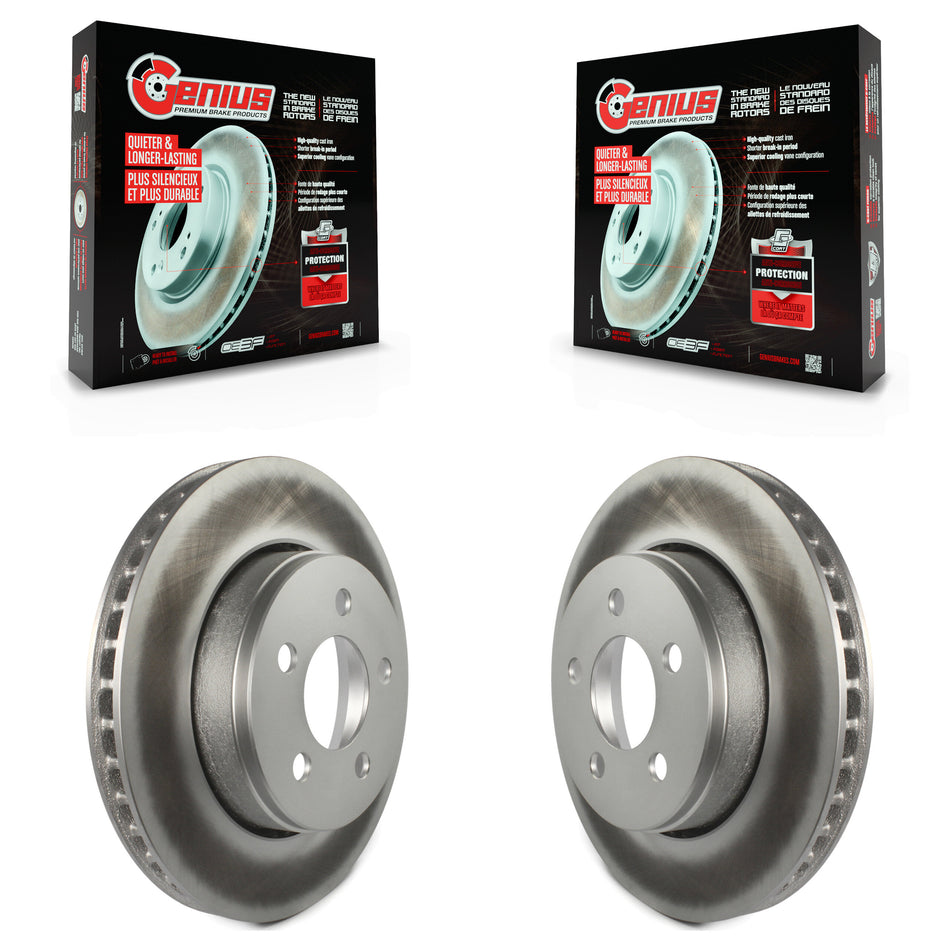 Front Coated Disc Brake Rotors Pair For Jeep Liberty Dodge Nitro KG-100136