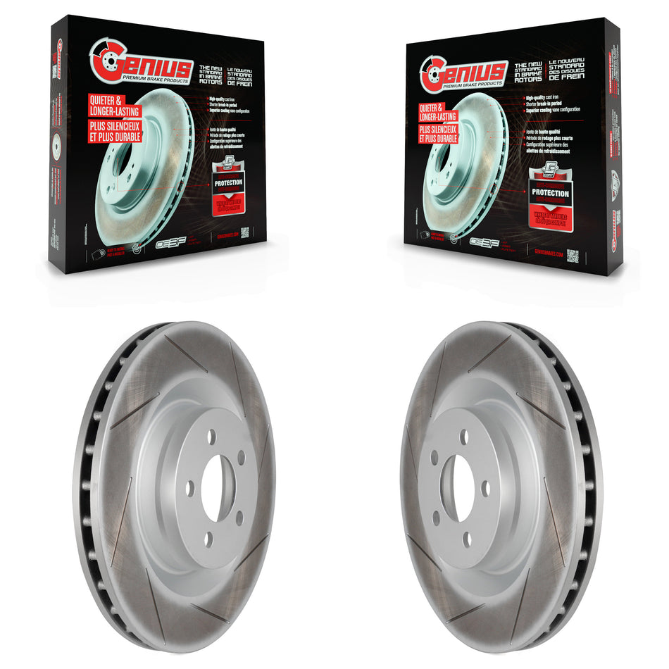 Front Coated Disc Brake Rotors Pair For Dodge Charger Chrysler 300 Challenger Magnum KG-100139