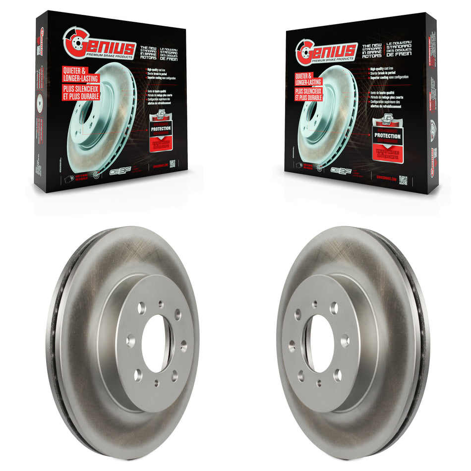 Front Coated Disc Brake Rotors Pair For Honda Civic Fit Acura Integra Insight del Sol EL KG-100150