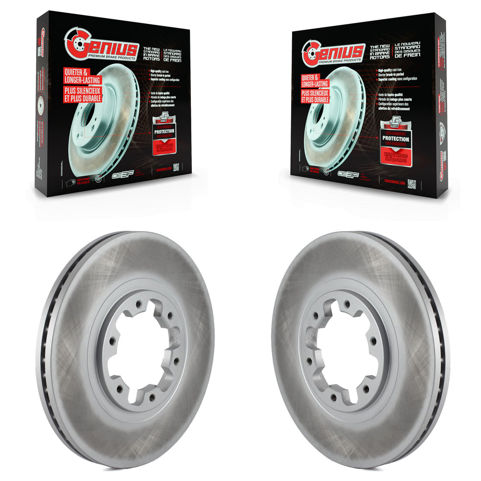 Front Coated Disc Brake Rotors Pair For Nissan Pathfinder INFINITI QX4 KG-100162