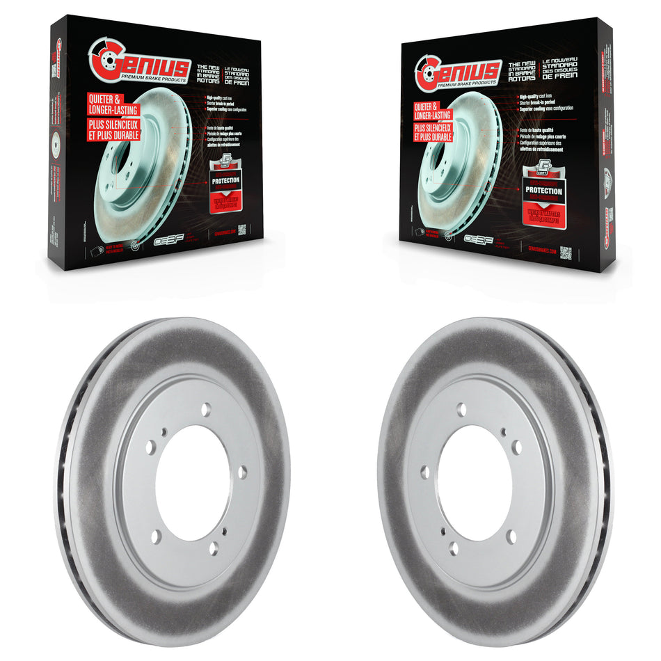 Front Coated Disc Brake Rotors Pair For Suzuki XL-7 Grand Vitara KG-100172