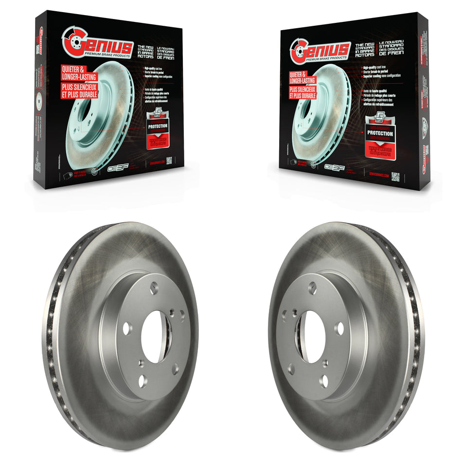 Front Coated Disc Brake Rotors Pair For Toyota RAV4 KG-100182