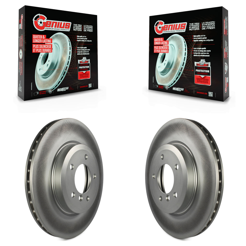 Front Coated Disc Brake Rotors Pair For BMW 330Ci 330i Z4 330xi KG-100196