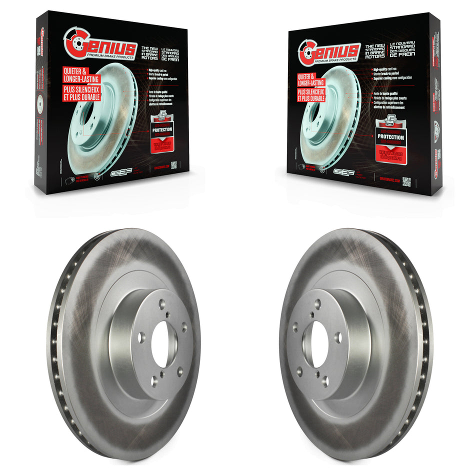 Front Coated Disc Brake Rotors Pair For Subaru Forester Outback Impreza Legacy Baja Saab 9-2X KG-100201
