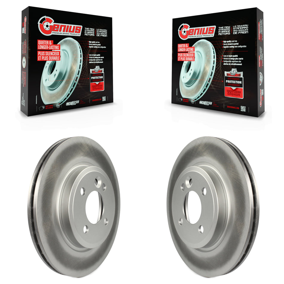 Front Coated Disc Brake Rotors Pair For 2002-2006 Mini Cooper With 276mm Diameter Rotor KG-100202