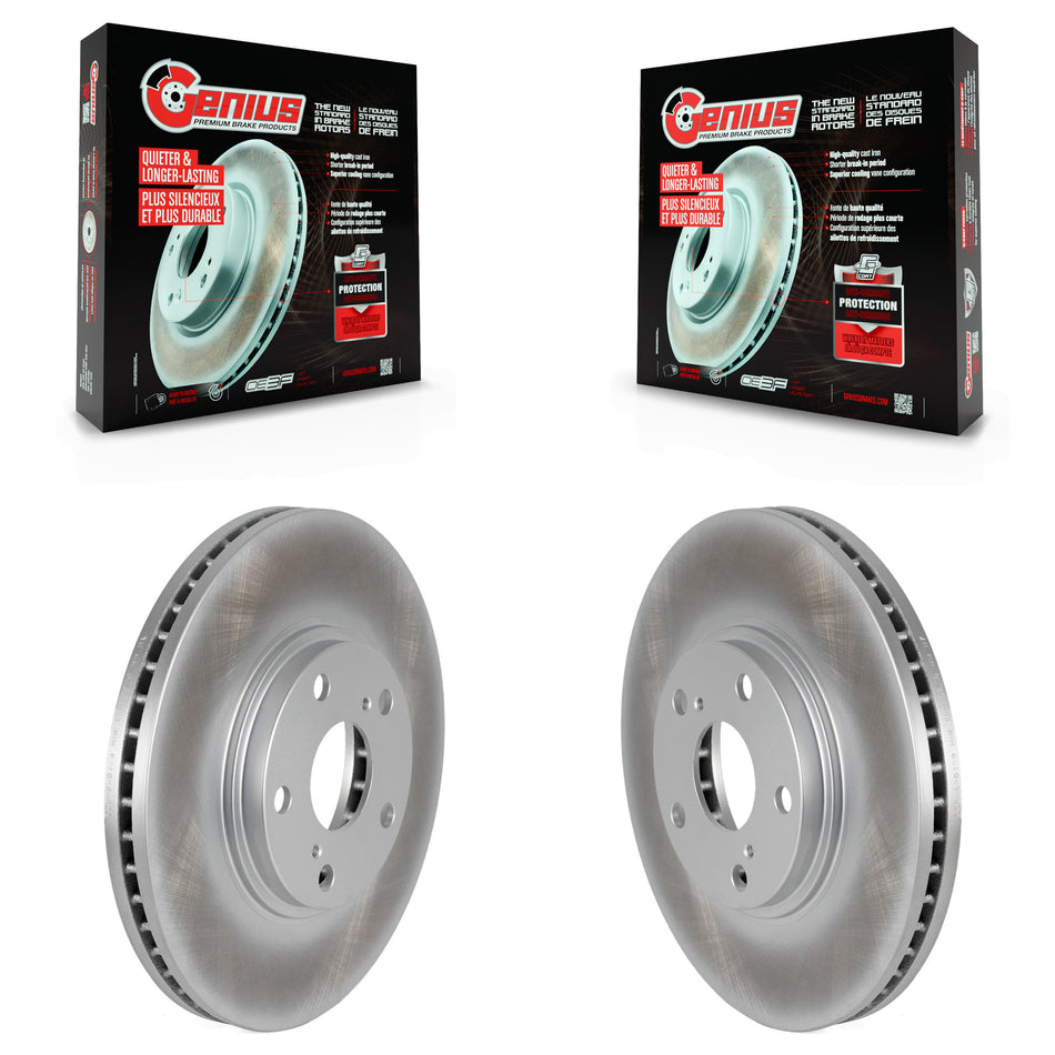 Front Coated Disc Brake Rotors Pair For Toyota Highlander KG-100203