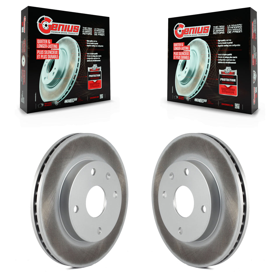 Front Coated Disc Brake Rotors Pair For Suzuki Forenza Reno Chevrolet Optra KG-100228