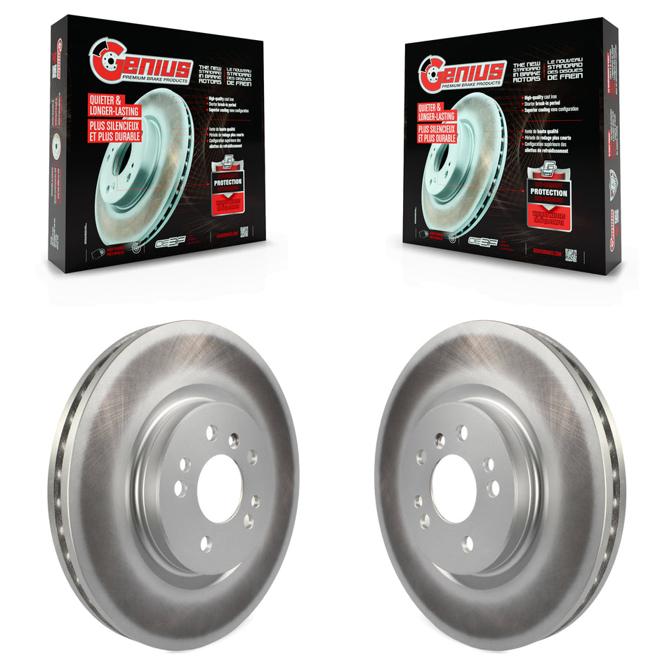 Front Coated Disc Brake Rotors Pair For Mercedes-Benz ML350 R350 ML500 ML320 R500 R320 ML450 KG-100248