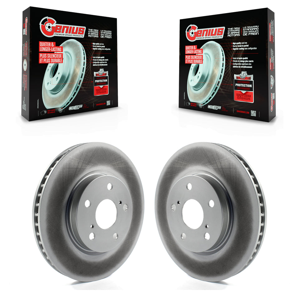 Front Coated Disc Brake Rotors Pair For Lexus IS250 KG-100260