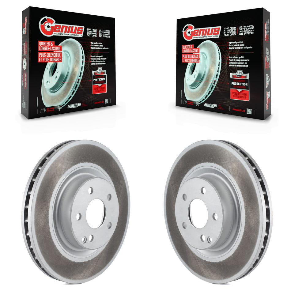 Front Coated Disc Brake Rotors Pair For Mercedes-Benz GLK350 CLS550 CLS500 GLK250 E550 KG-100268