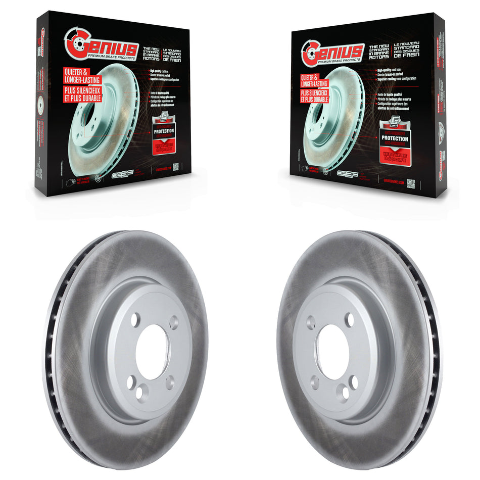 Front Coated Disc Brake Rotors Pair For Mini Cooper KG-100284