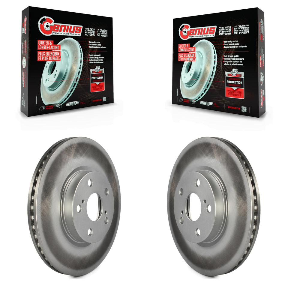Front Coated Disc Brake Rotors Pair For Toyota Corolla Scion xD Matrix Pontiac Vibe KG-100287