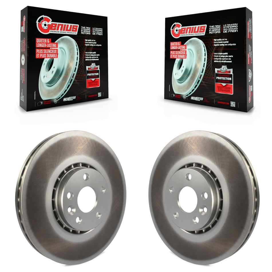 Front Coated Disc Brake Rotors Pair For Volvo XC60 KG-100315