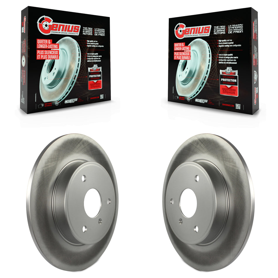 Front Coated Disc Brake Rotors Pair For Smart Fortwo KG-100322