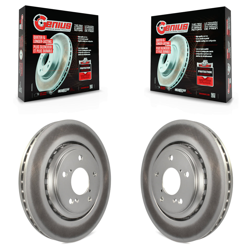 Front Coated Disc Brake Rotors Pair For Honda Pilot Odyssey Acura MDX Ridgeline Passport KG-100352