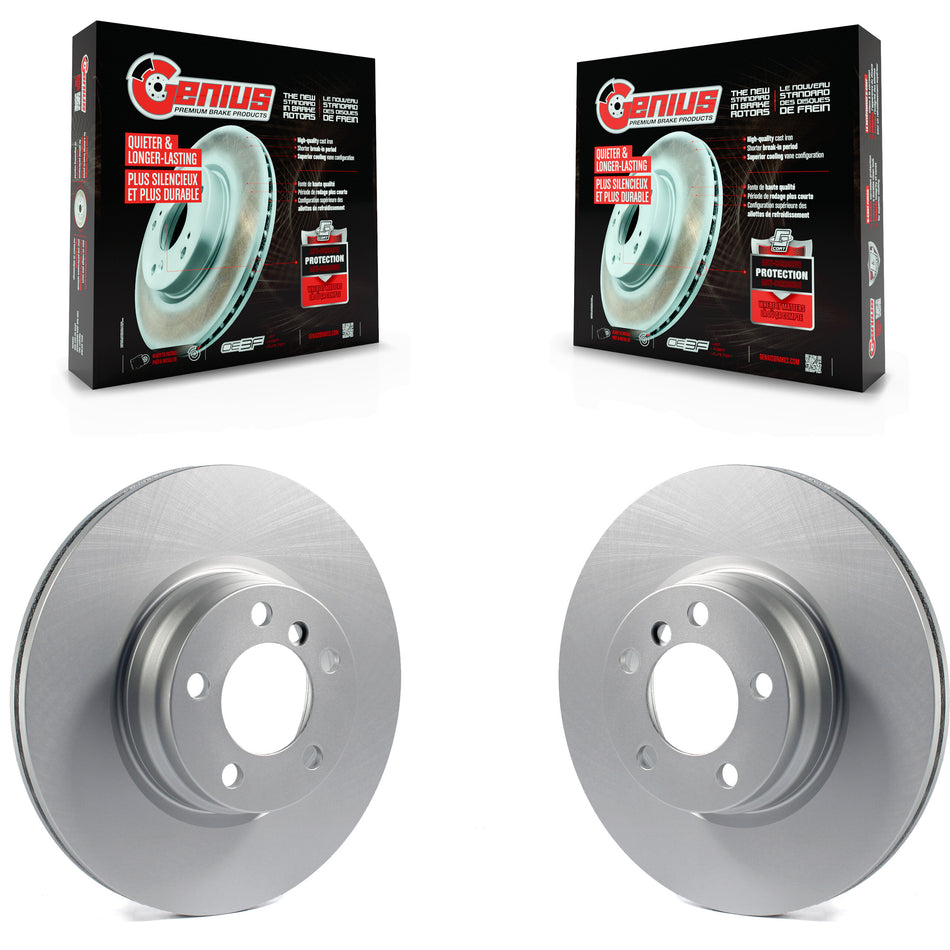 Front Coated Disc Brake Rotors Pair For BMW 328i xDrive 428i Gran Coupe 228i 330e KG-100355