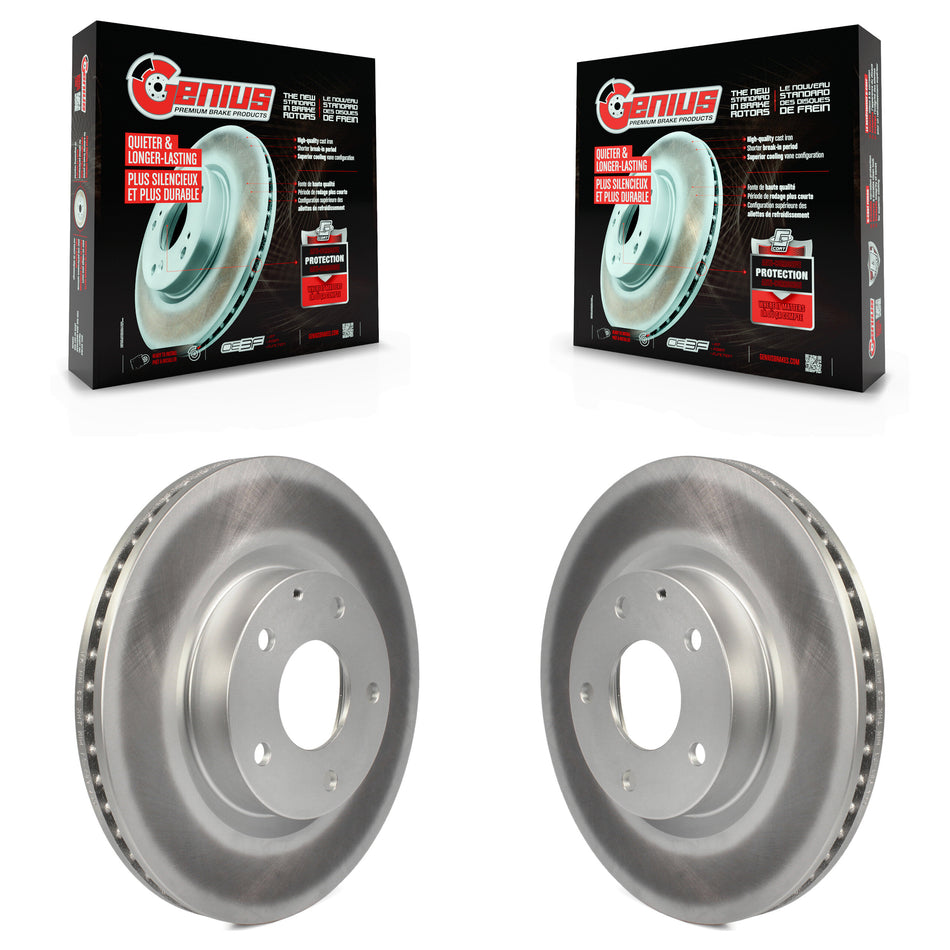 Front Coated Disc Brake Rotors Pair For Mazda 3 CX-3 Sport KG-100358