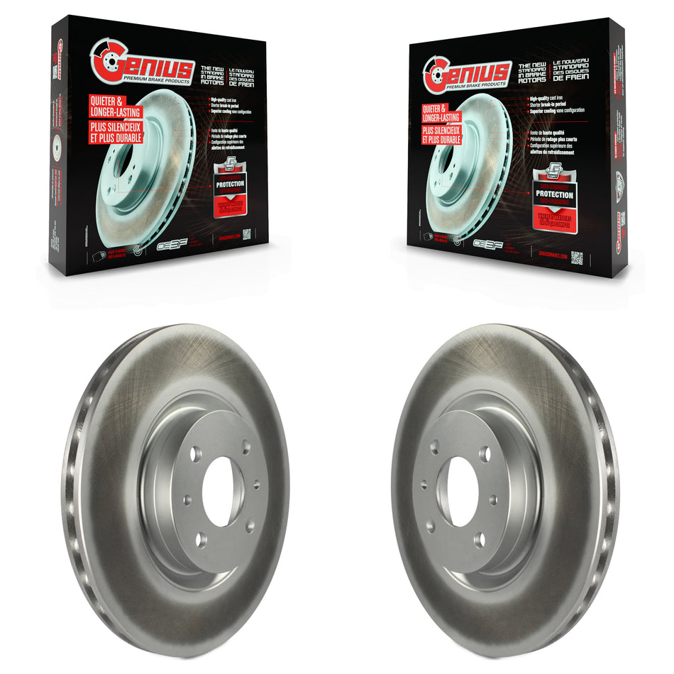 Front Coated Disc Brake Rotors Pair For Fiat 500 KG-100361