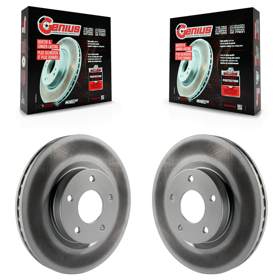 Front Coated Disc Brake Rotors Pair For Nissan Altima KG-100366