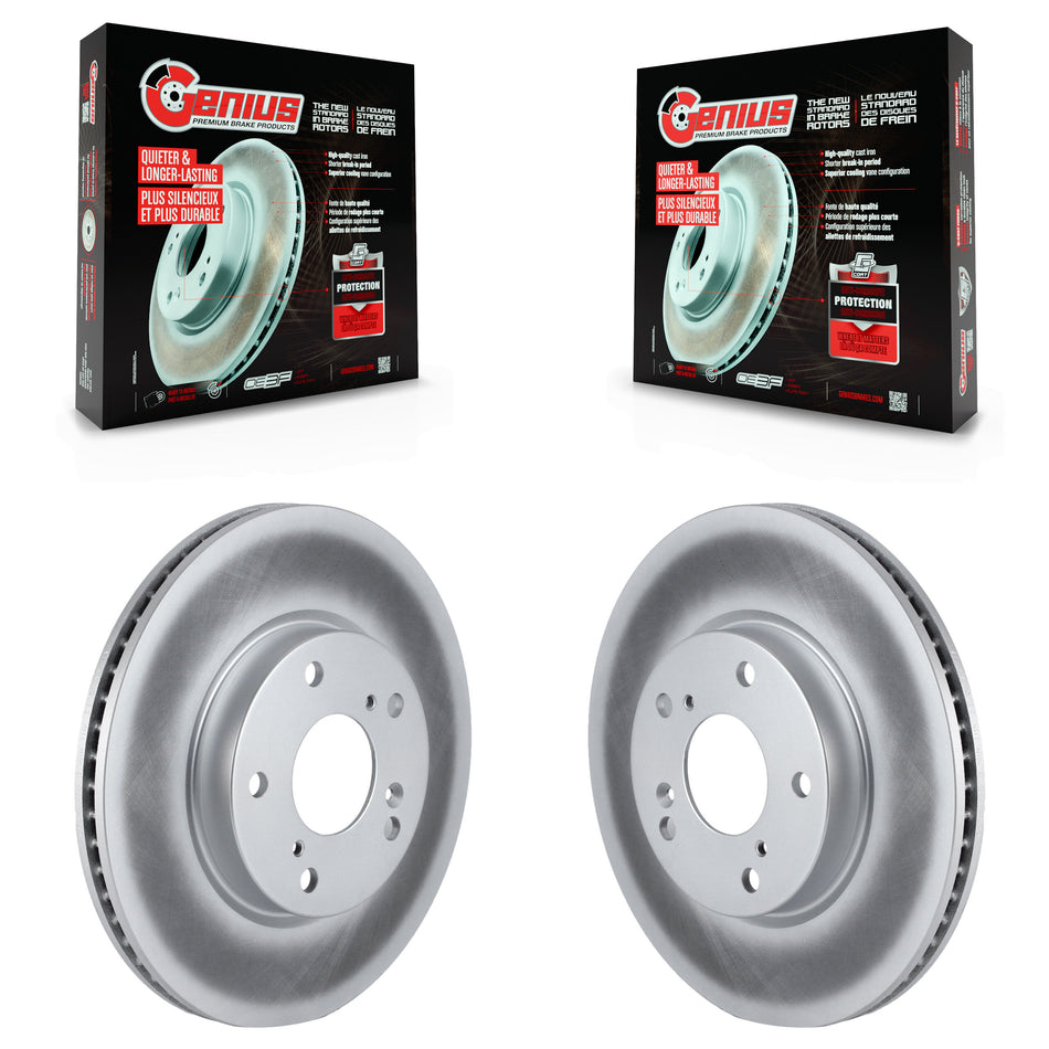 Front Coated Disc Brake Rotors Pair For Honda Civic Accord Insight KG-100370