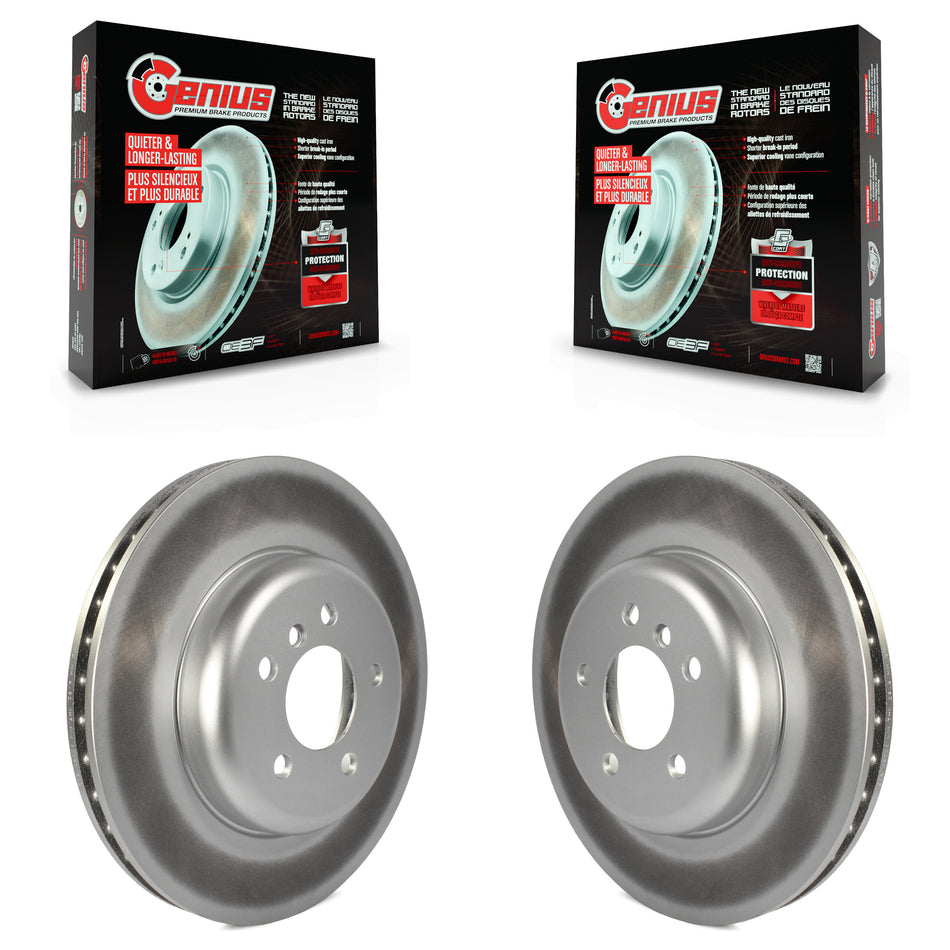 Front Coated Disc Brake Rotors Pair For BMW 535i xDrive 640i Gran Coupe 535d ActiveHybrid 5 KG-100378