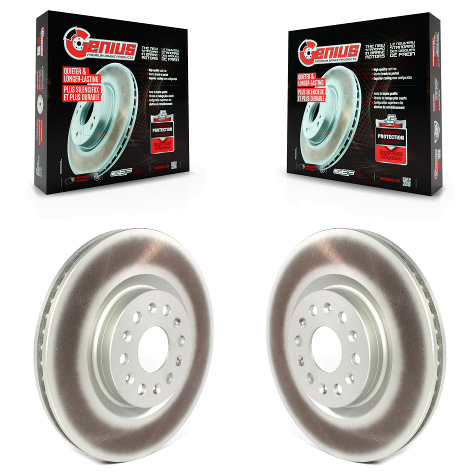 Front Coated Disc Brake Rotors Pair For Cadillac XT5 Buick Enclave XT6 KG-100379