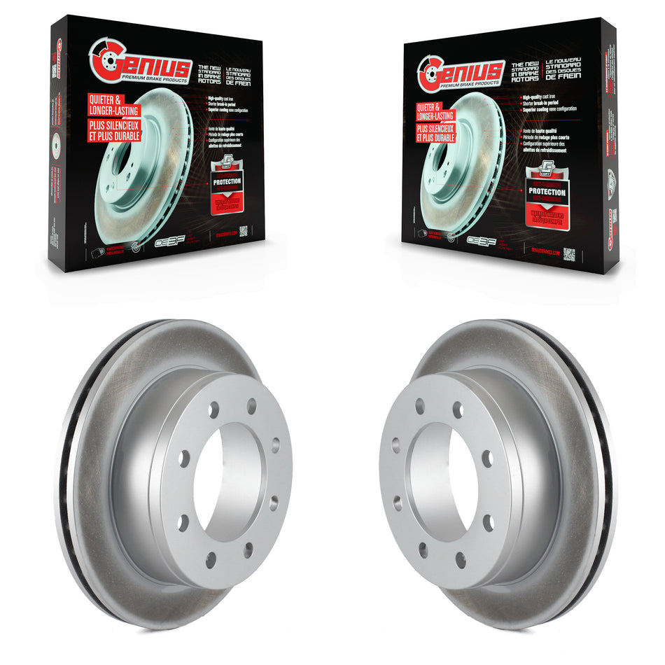 Rear Coated Disc Brake Rotors Pair For Chevrolet Silverado 2500 HD GMC Express 3500 Sierra Savana Classic Suburban Yukon XL Avalanche 4500 KG-100383
