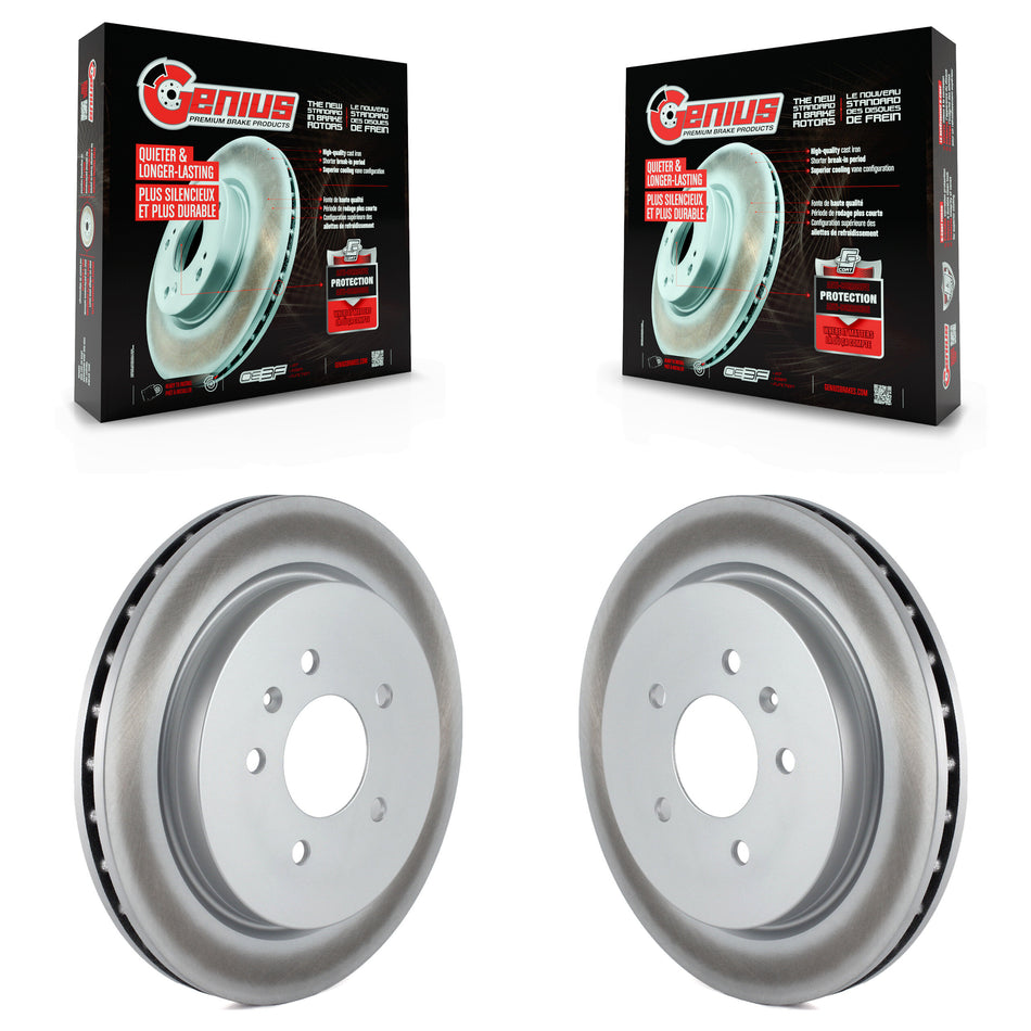 Rear Coated Disc Brake Rotors Pair For Cadillac CTS STS Seville KG-100390