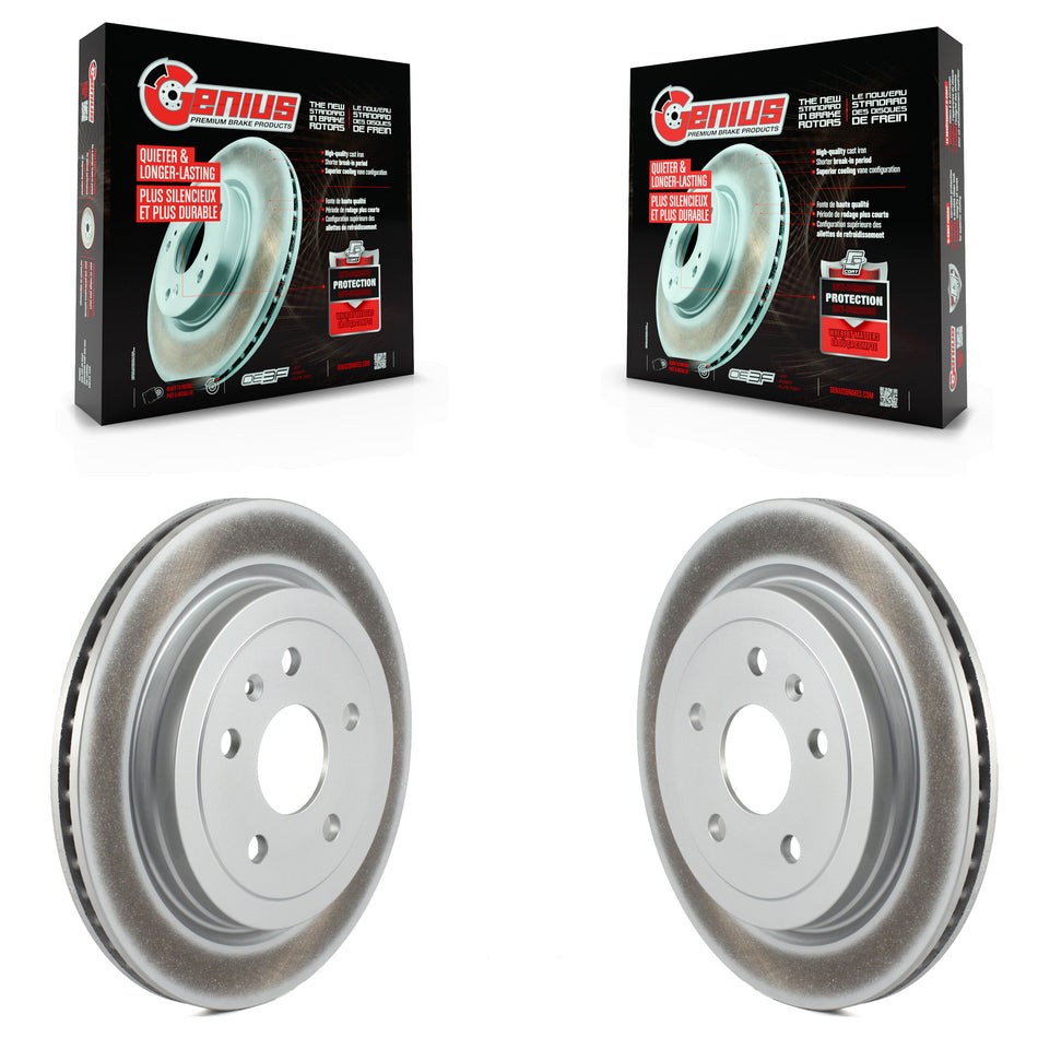 Rear Coated Disc Brake Rotors Pair For Chevrolet Camaro Cadillac CTS KG-100410