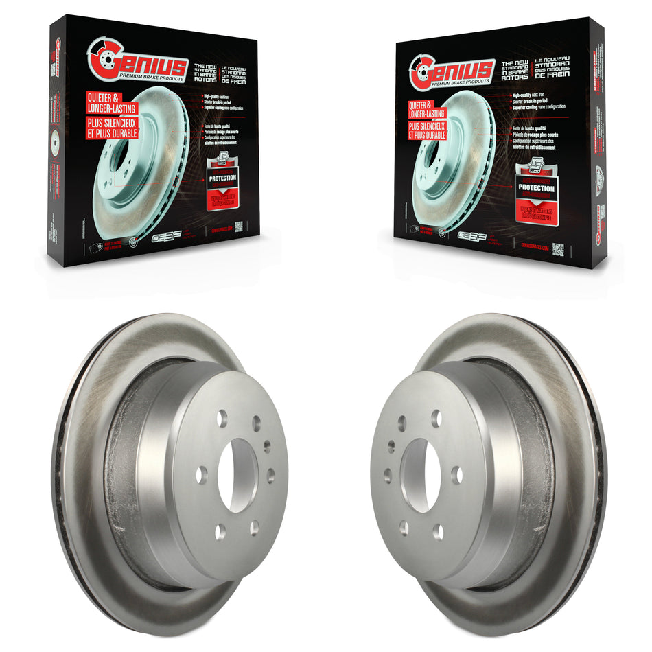 Rear Coated Disc Brake Rotors Pair For 2015-2020 Chevrolet Colorado GMC Canyon KG-100421