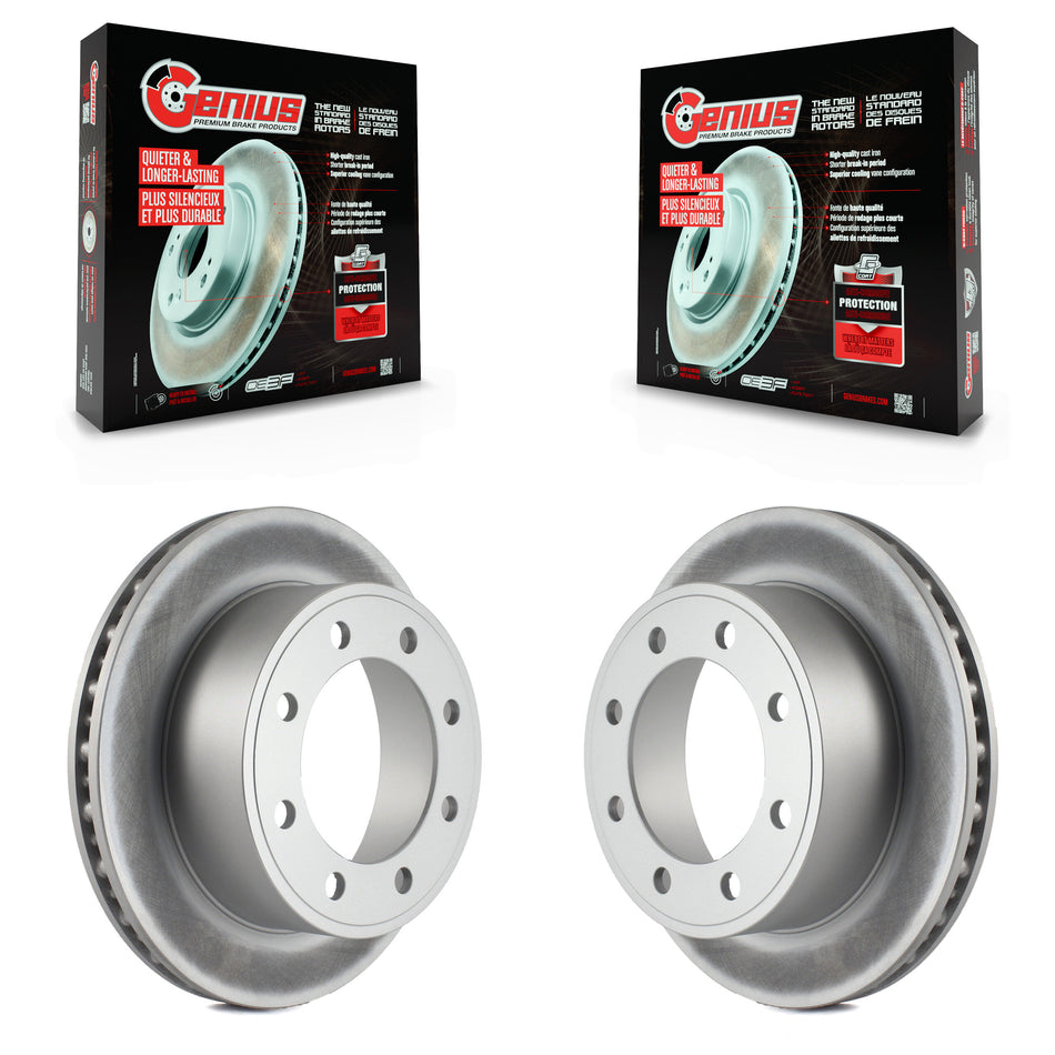 Rear Coated Disc Brake Rotors Pair For Ford E-350 Super Duty E-250 Econoline Club Wagon E-150 E-450 KG-100427