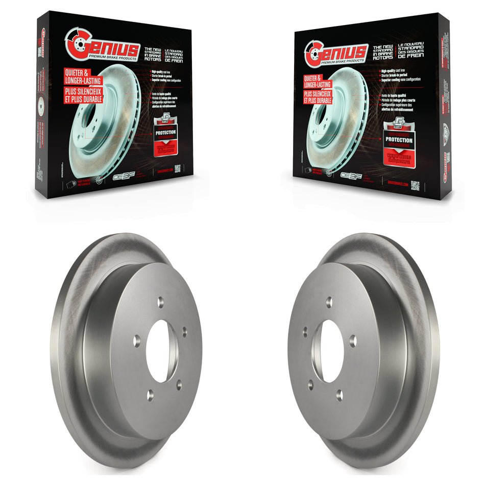 Rear Coated Disc Brake Rotors Pair For Ford F-150 Expedition Lincoln Navigator Heritage Blackwood KG-100429