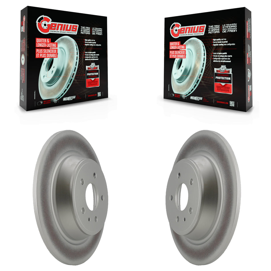 Rear Coated Disc Brake Rotors Pair For Ford Fusion Escape Lincoln MKC MKZ MKX Continental KG-100455