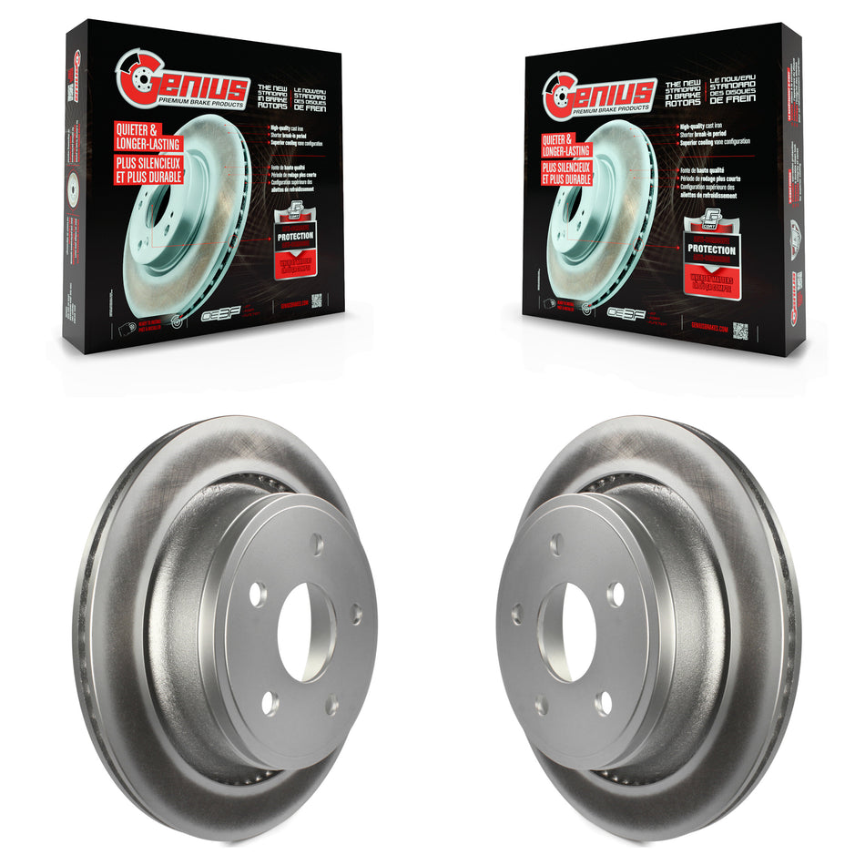Rear Coated Disc Brake Rotors Pair For Ram 1500 Dodge Durango Classic Chrysler Aspen KG-100466