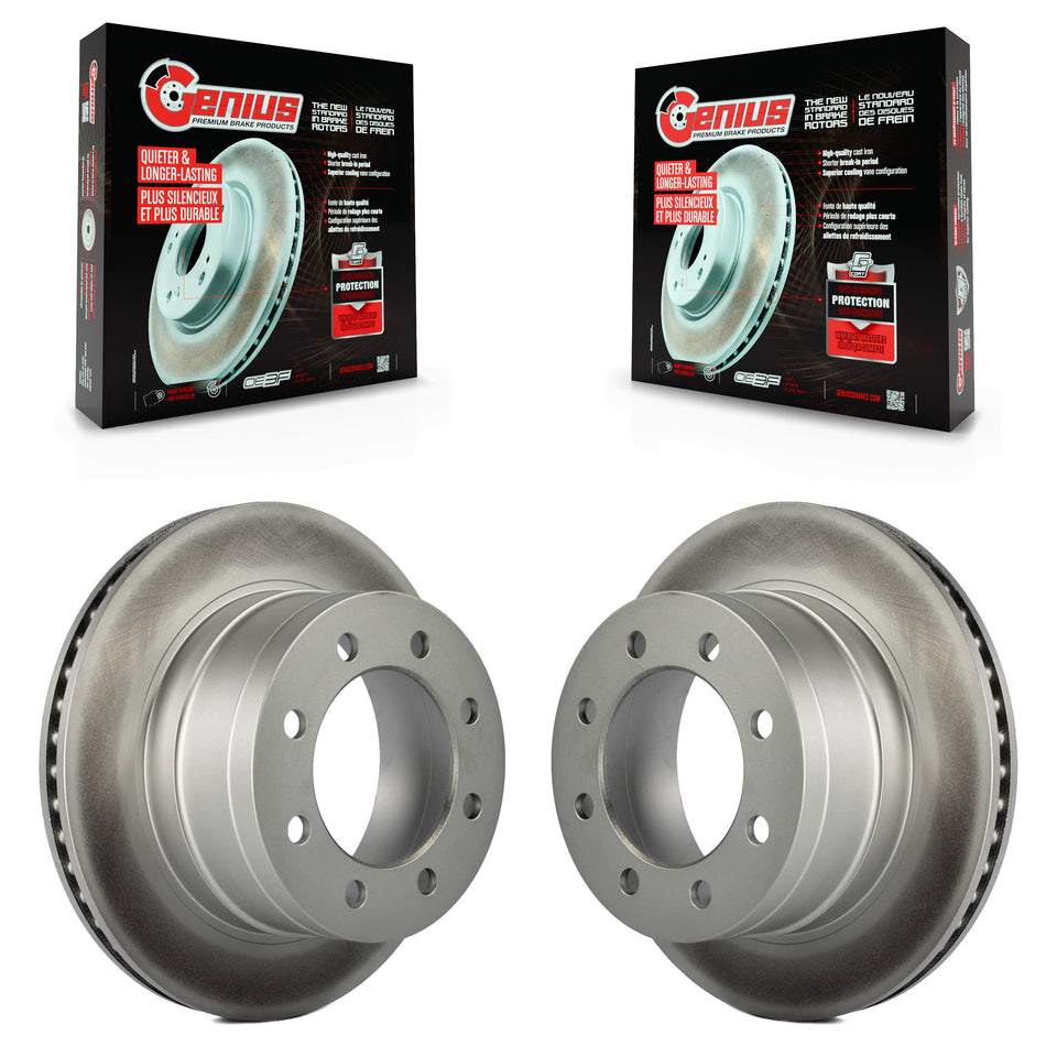 Rear Coated Disc Brake Rotors Pair For Dodge Ram 2500 1500 3500 KG-100468