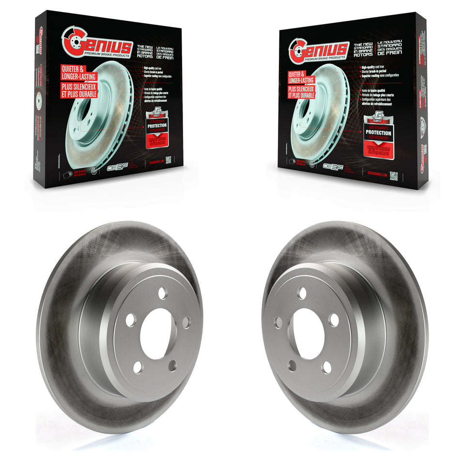 Rear Coated Disc Brake Rotors Pair For Dodge Charger Chrysler 300 Challenger Magnum Avenger KG-100471