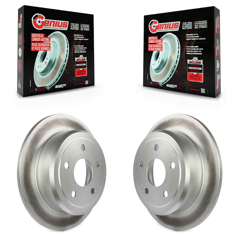 Rear Coated Disc Brake Rotors Pair For Jeep Wrangler JK KG-100477