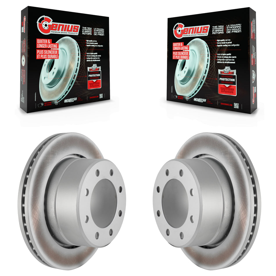 Rear Coated Disc Brake Rotors Pair For Ram 2500 3500 1500 Dodge KG-100484