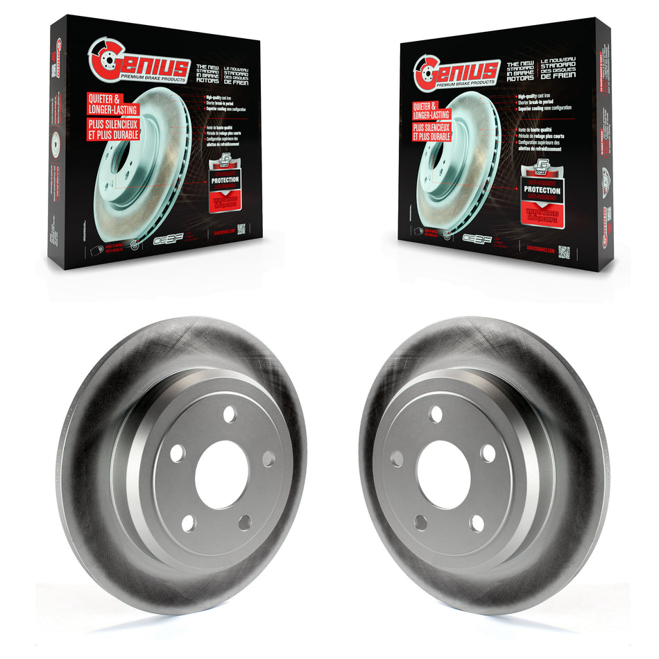 Rear Coated Disc Brake Rotors Pair For Jeep Grand Cherokee Dodge Durango KG-100485