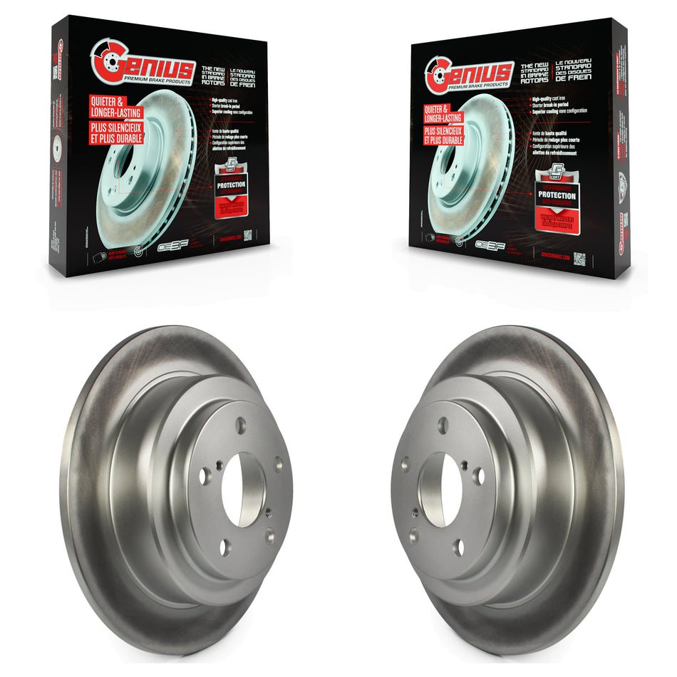 Rear Coated Disc Brake Rotors Pair For Subaru Forester Impreza Legacy Saab 9-2X KG-100493