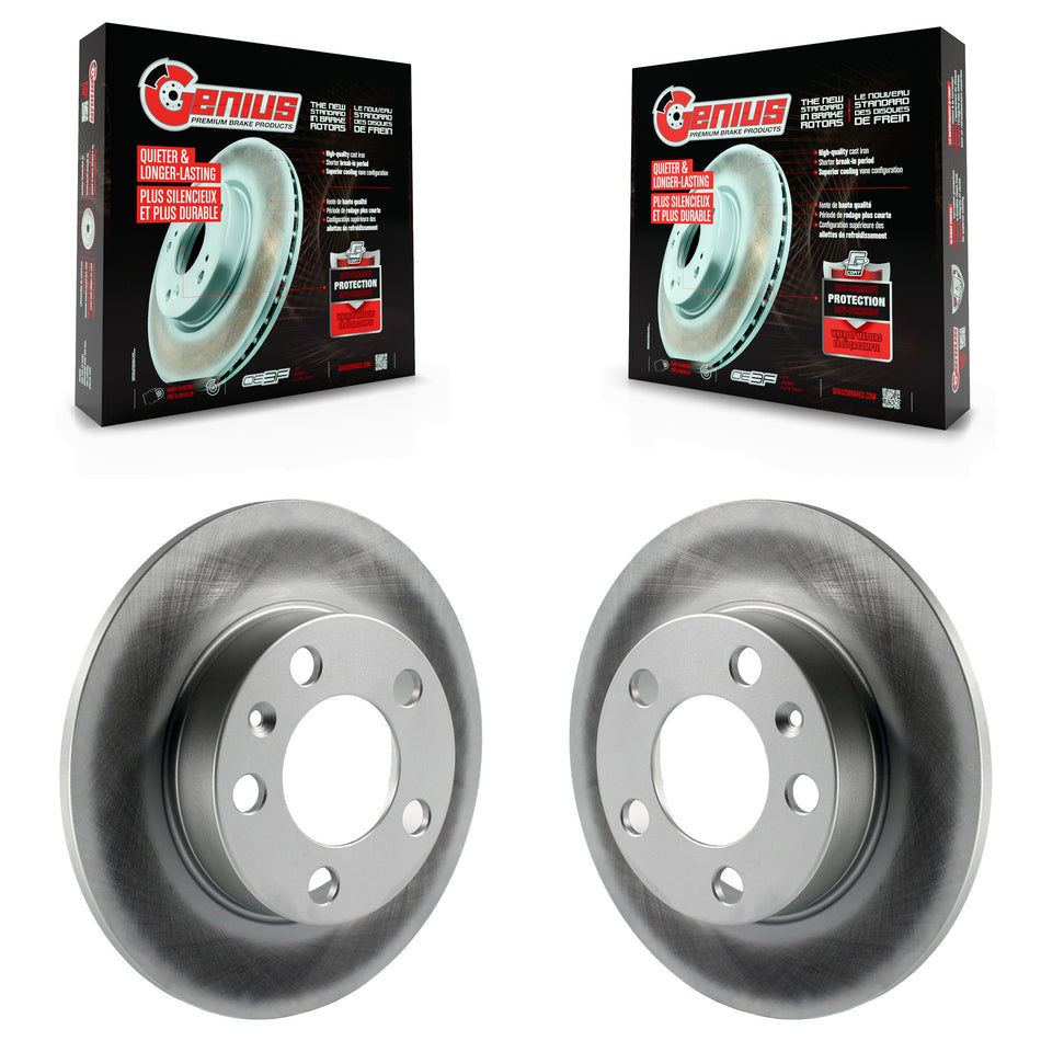 Rear Coated Disc Brake Rotors Pair For Volkswagen Jetta Beetle Golf Audi TT City KG-100507
