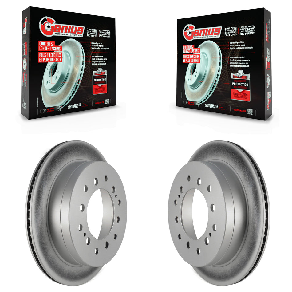 Rear Coated Disc Brake Rotors Pair For Toyota 4Runner Sequoia FJ Cruiser Lexus GX470 KG-100509