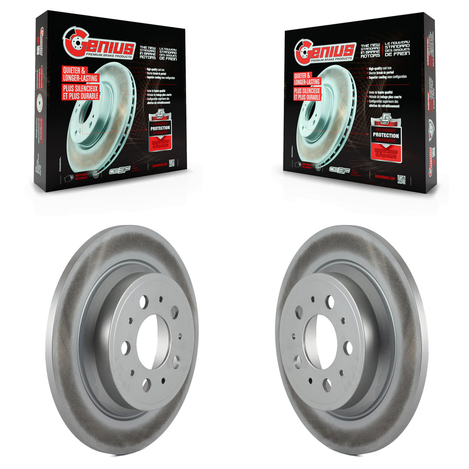 Rear Coated Disc Brake Rotors Pair For Volvo S60 V70 XC70 S80 KG-100515