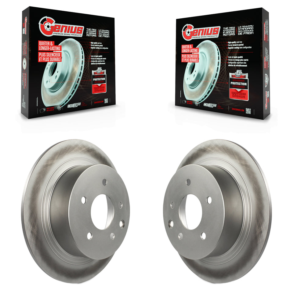 Rear Coated Disc Brake Rotors Pair For Nissan Altima Sentra Maxima Juke KG-100517