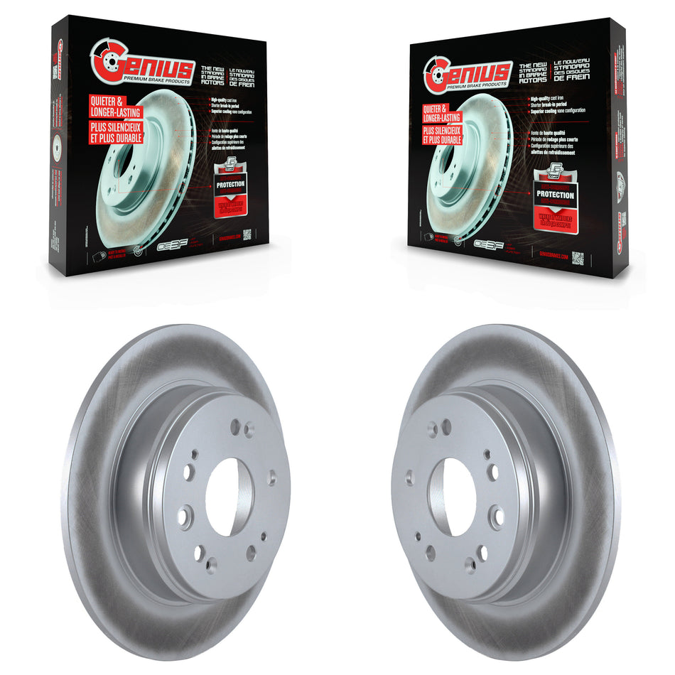 Rear Coated Disc Brake Rotors Pair For 2002-2004 Honda CR-V KG-100518