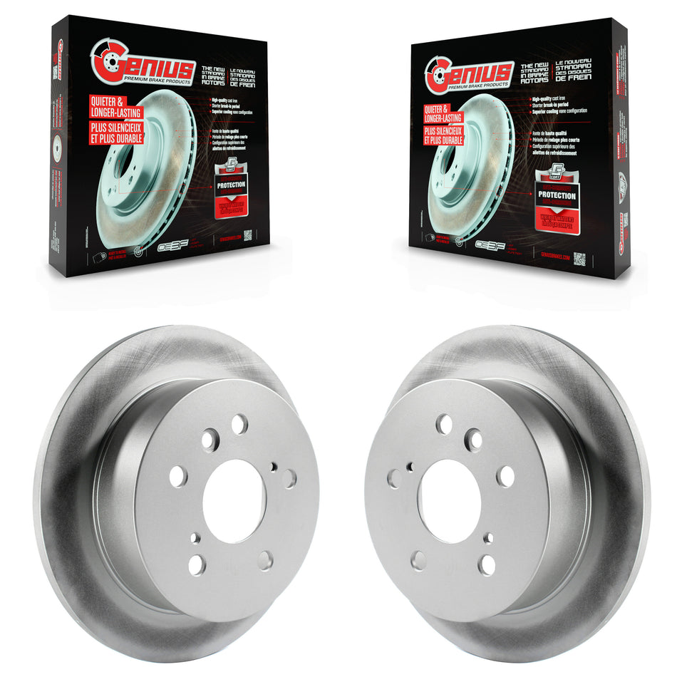 Rear Coated Disc Brake Rotors Pair For Toyota Camry Lexus Avalon Solara ES330 ES300 KG-100519