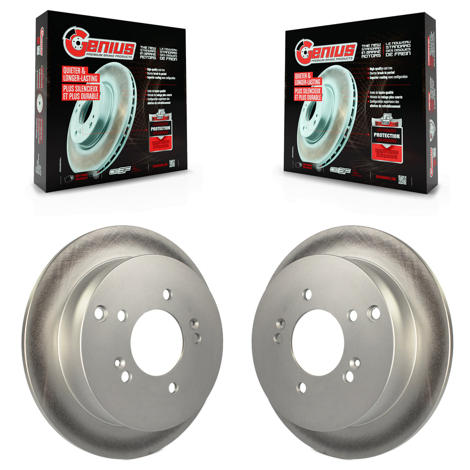 Rear Coated Disc Brake Rotors Pair For Hyundai Kia Sportage Tucson Santa Fe KG-100521